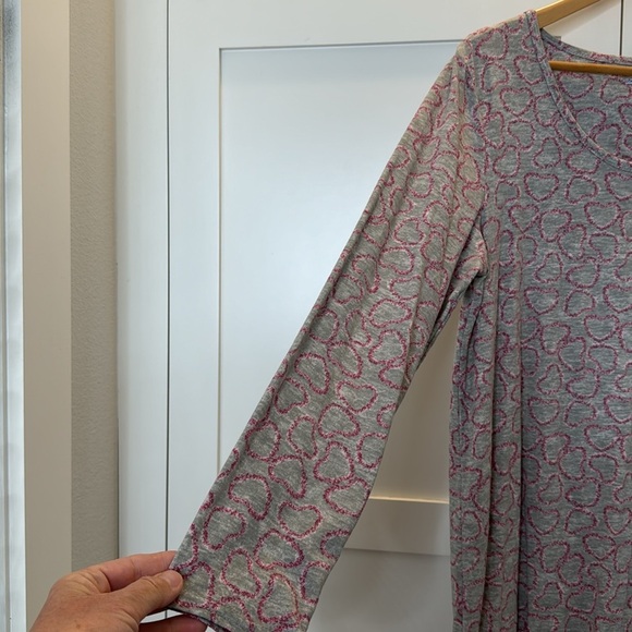 Laura Scott Women’s Night tshirt night gown long sleeve hearts medium - Picture 5 of 10